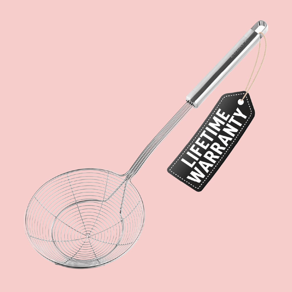 Zulay Kitchen Premium Stainless Steel Spider Skimmer