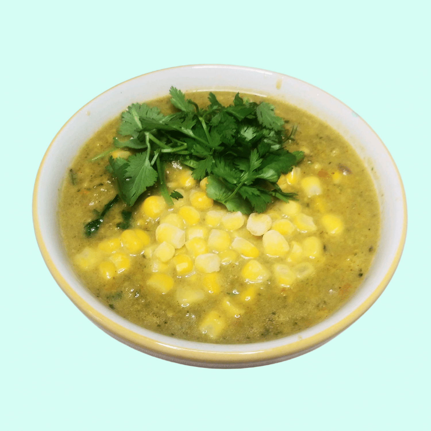Creamy Green Pepper Sauce with Corn