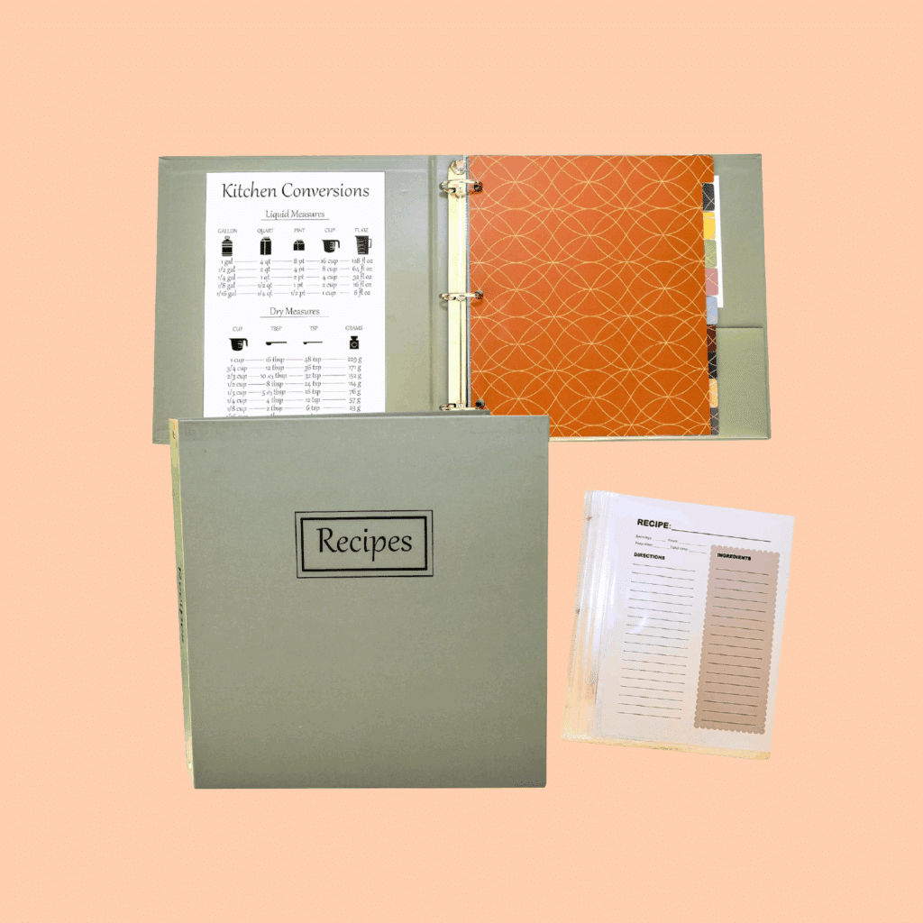 SDK_Social-Media-Equipment_08042025_Sage Green Recipe Binder Organizer Kit Circle Square v1.0