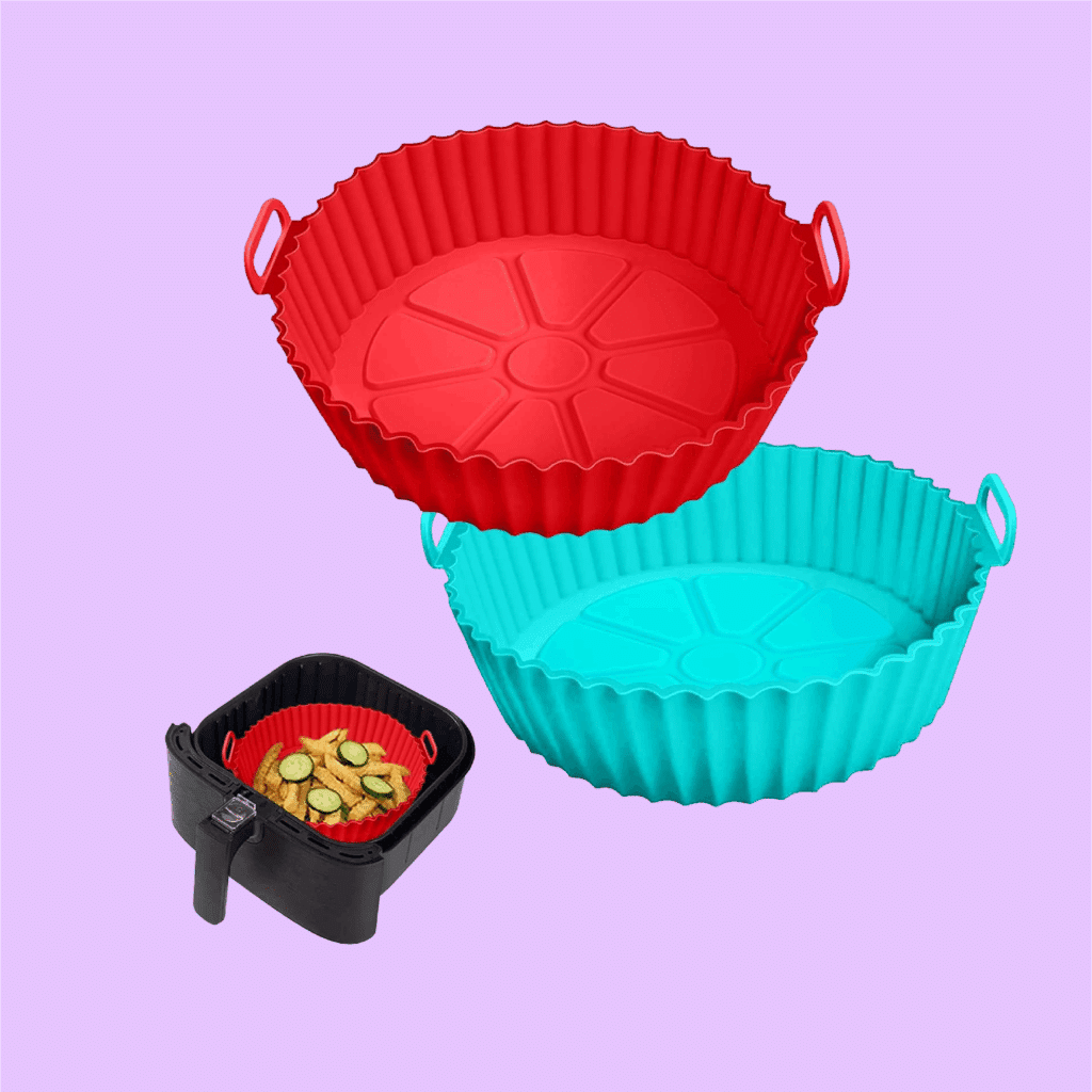 2 Pack Air Fryer Silicone Liners for 3 to 5 Quart